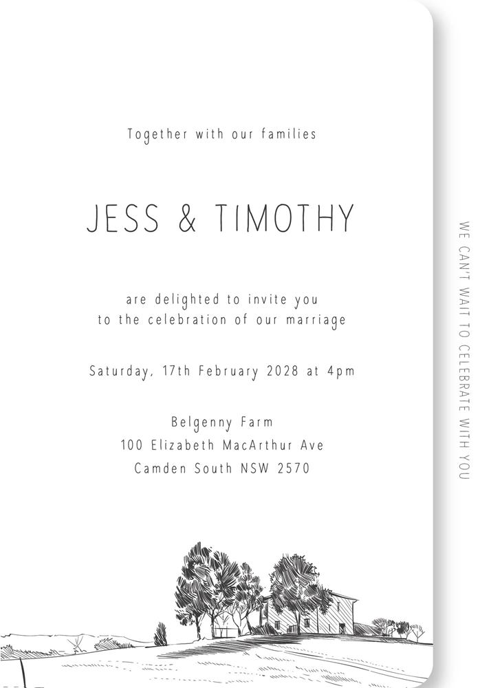 Farmyard Portrait - Wedding Invitations
