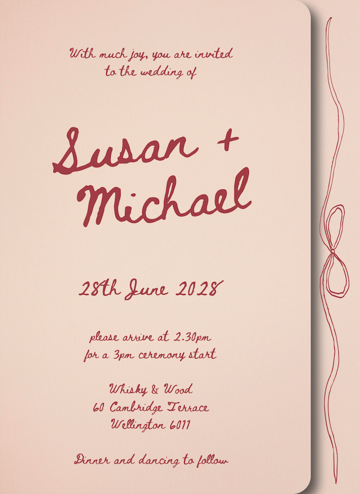 Francesca Wedding Invitations - Digital Printing design preview