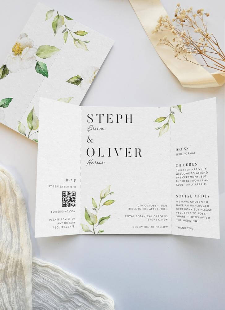 White Garden - Wedding Invitations