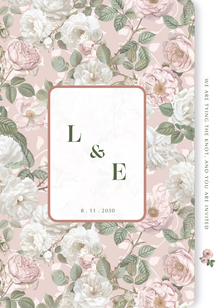 Briar Rose Wedding Invitations - Flat Foil design preview
