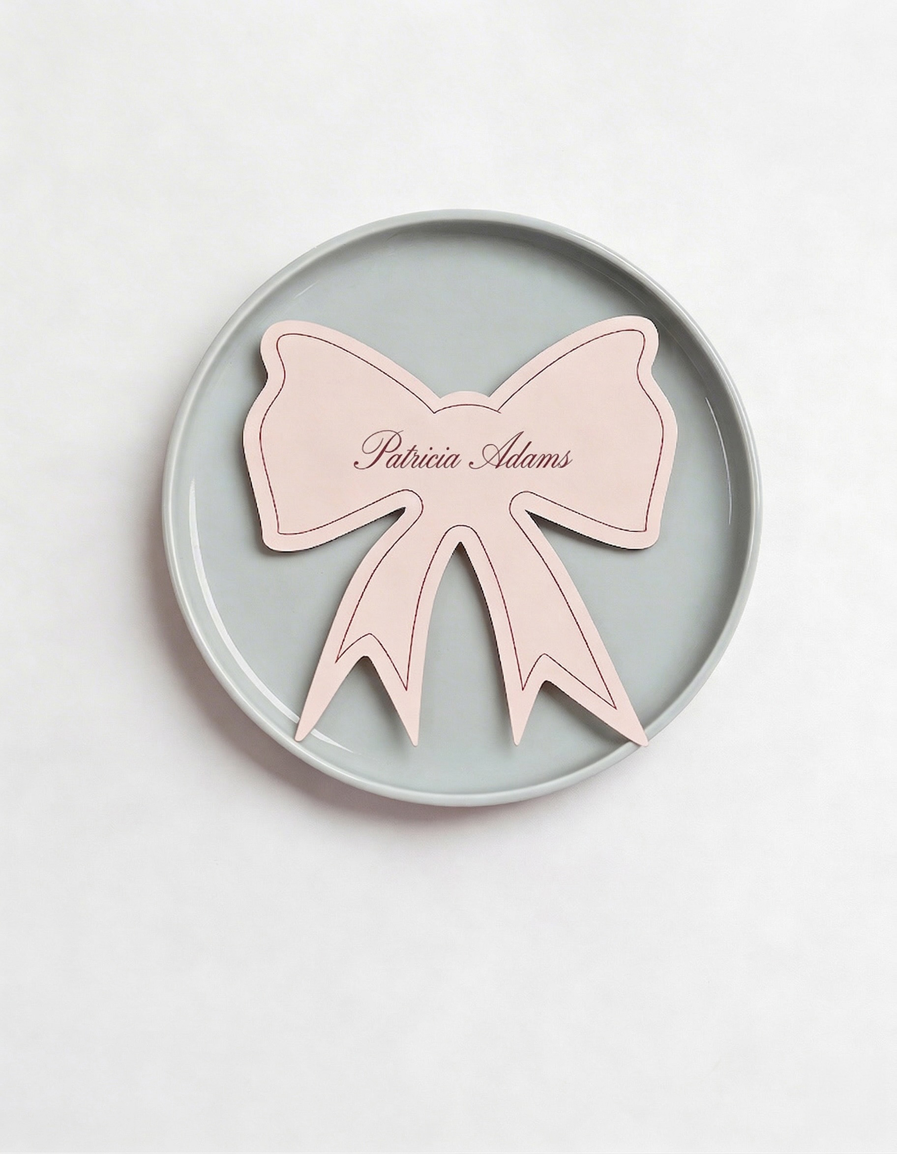Bow Stripes Wedding Place Cards - Digital Printing design preview