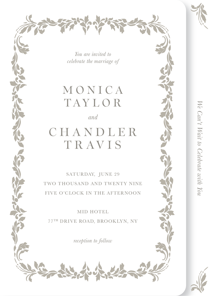 Simply Nouveau Wedding Invitations - Digital Printing design preview
