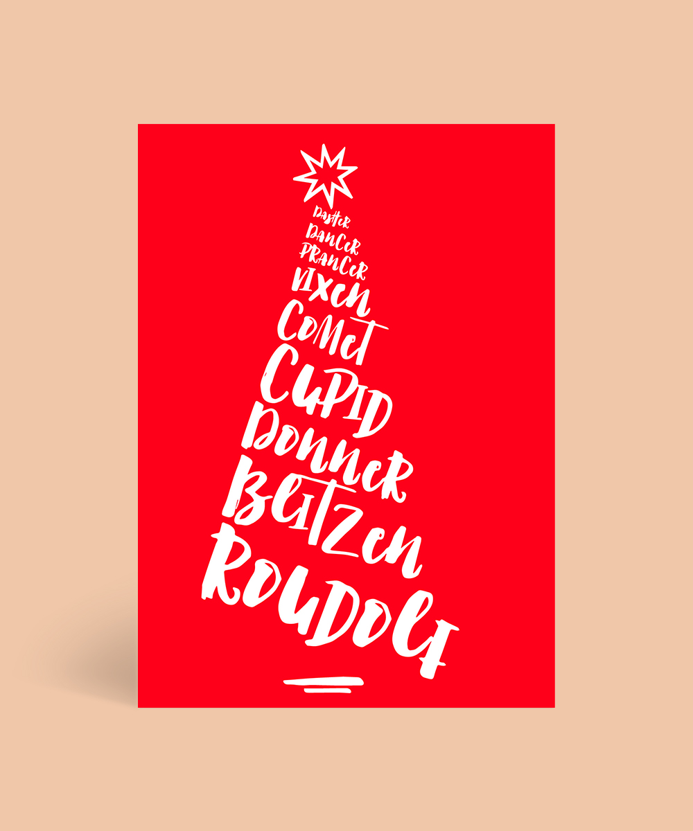 The Deers Tree Christmas Cards - Digital Printing design preview