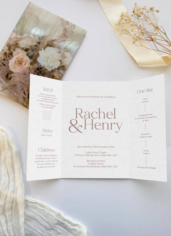Hazel Wedding Invitations - Digital Printing design preview