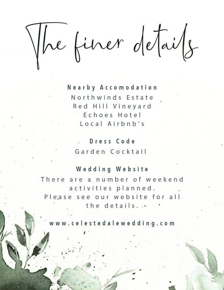Highland Green Information Cards - Digital Printing design preview