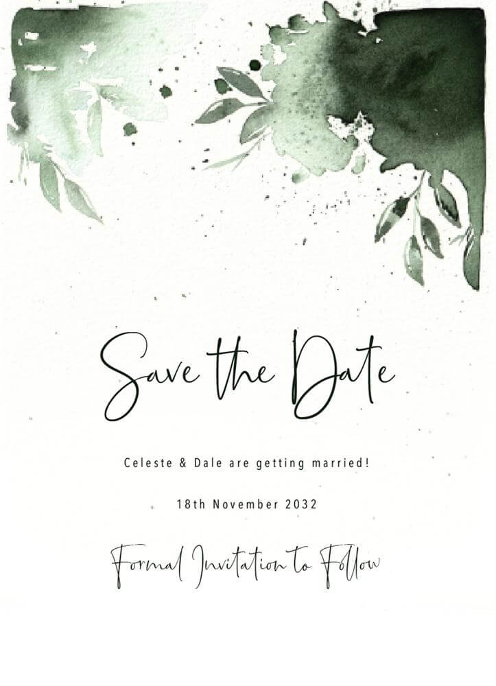 Highland Green Save The Date - Digital Printing design preview