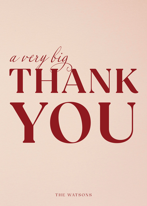 Big Thank You Greeting Cards - Digital Printing design preview