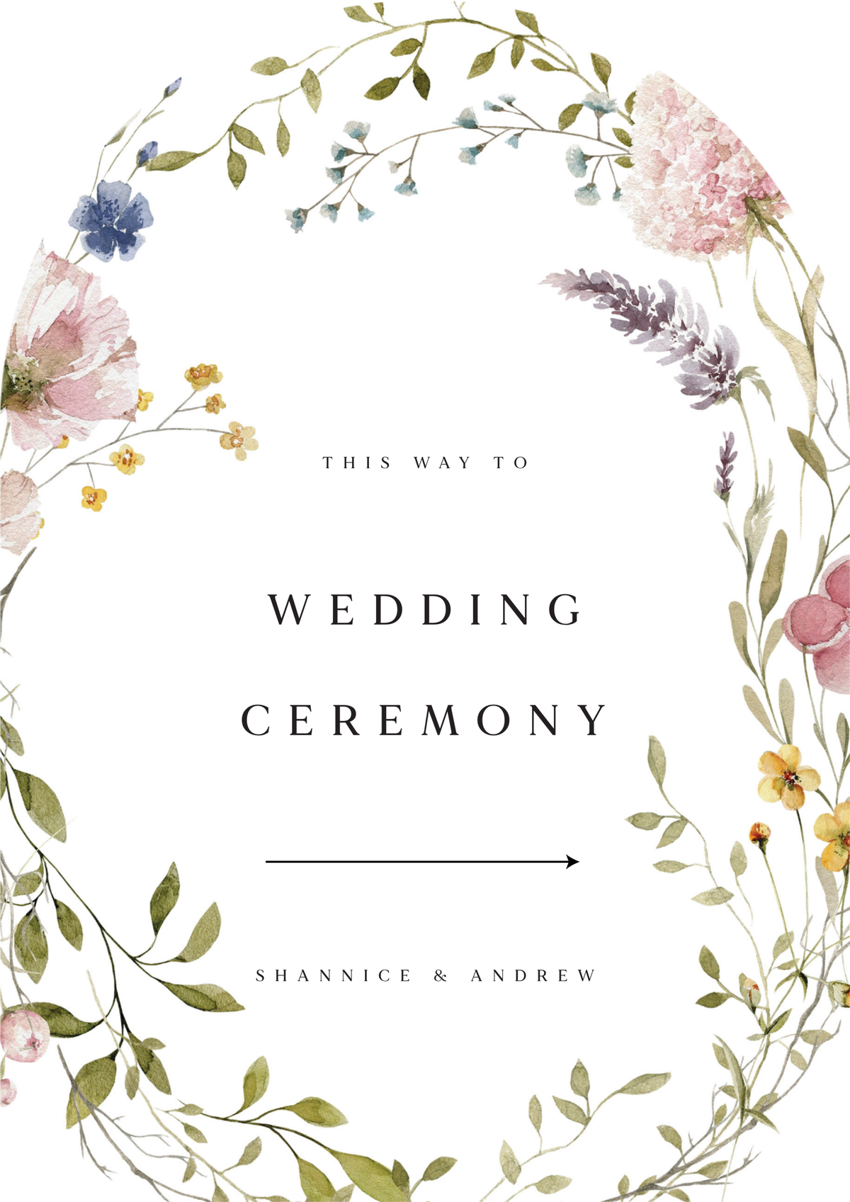 Jardin Wedding Signs - Digital Printing design preview