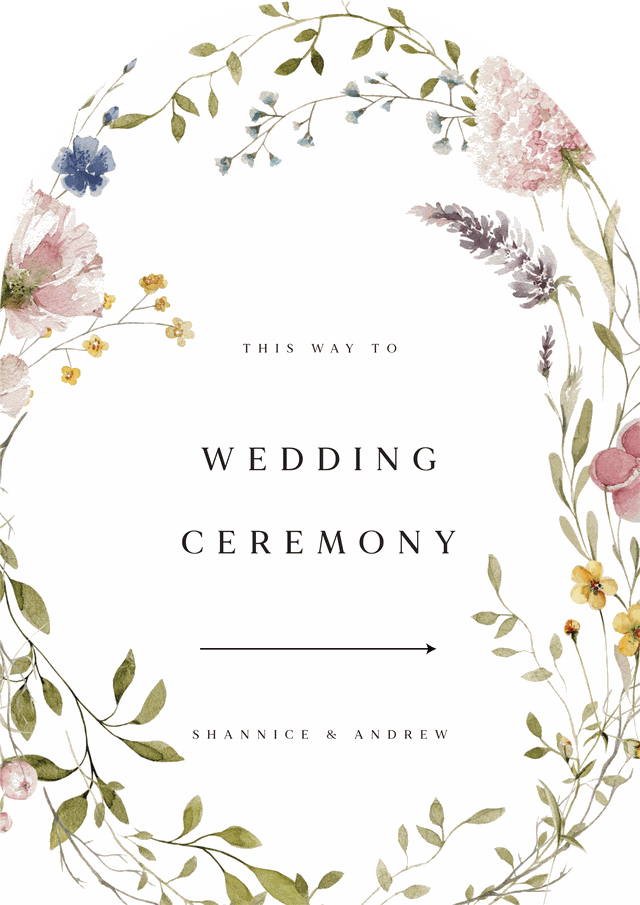 Jardin wedding sign design from Paperlust.