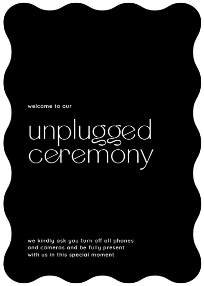Modern Pebble Wedding Signs - Digital Printing design preview