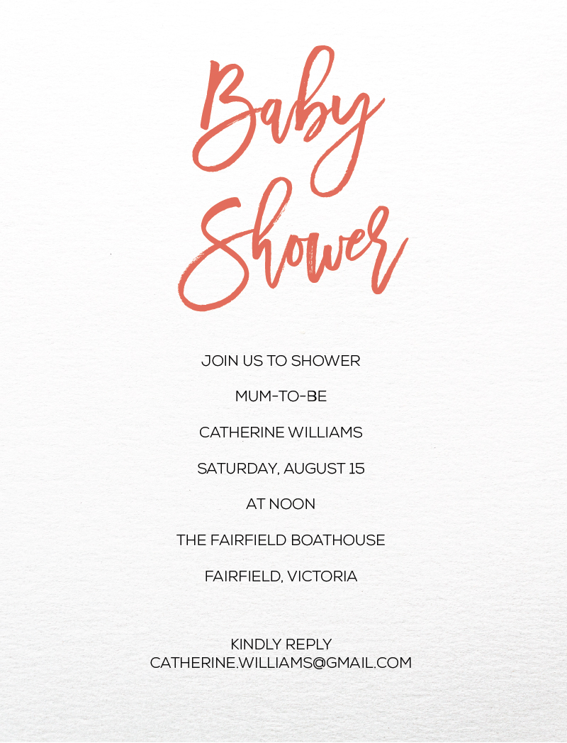 Minimal Baby Shower Invitations - Digital Printing design preview