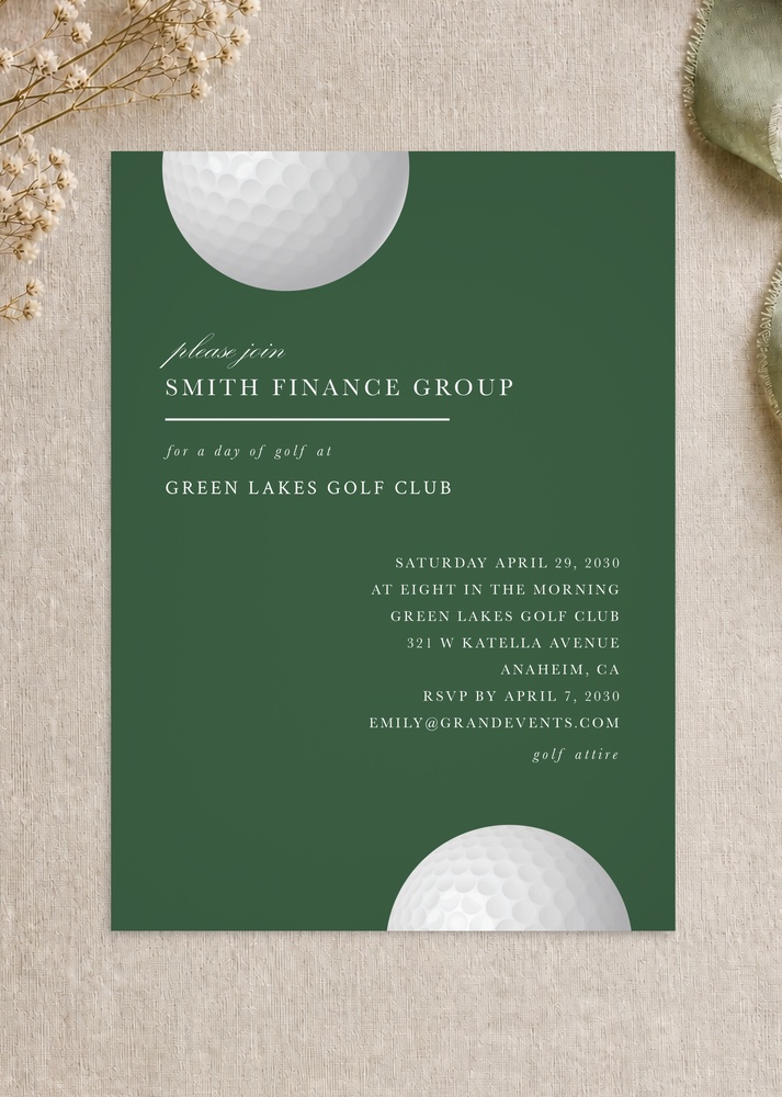 On The Fairway - Corporate Event Invitations