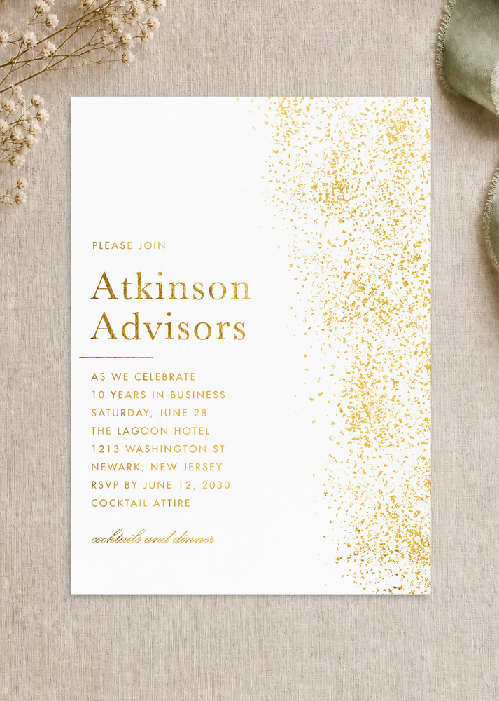 Golden Milestone - Corporate Event Invitations
