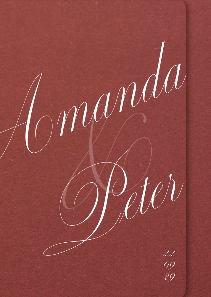 Romantic Maroon - Wedding Invitations