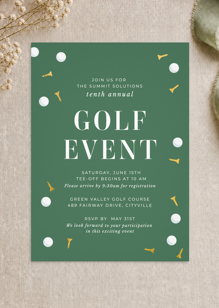 Tee Time - Corporate Event Invitations