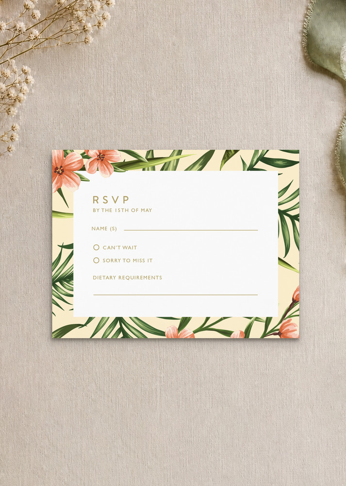 Sweet Tropical - RSVP Cards
