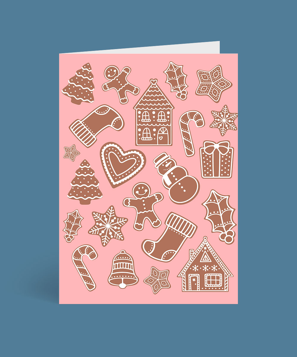 Gingerbread Cookies Type 2 Christmas Cards - Digital Printing design preview