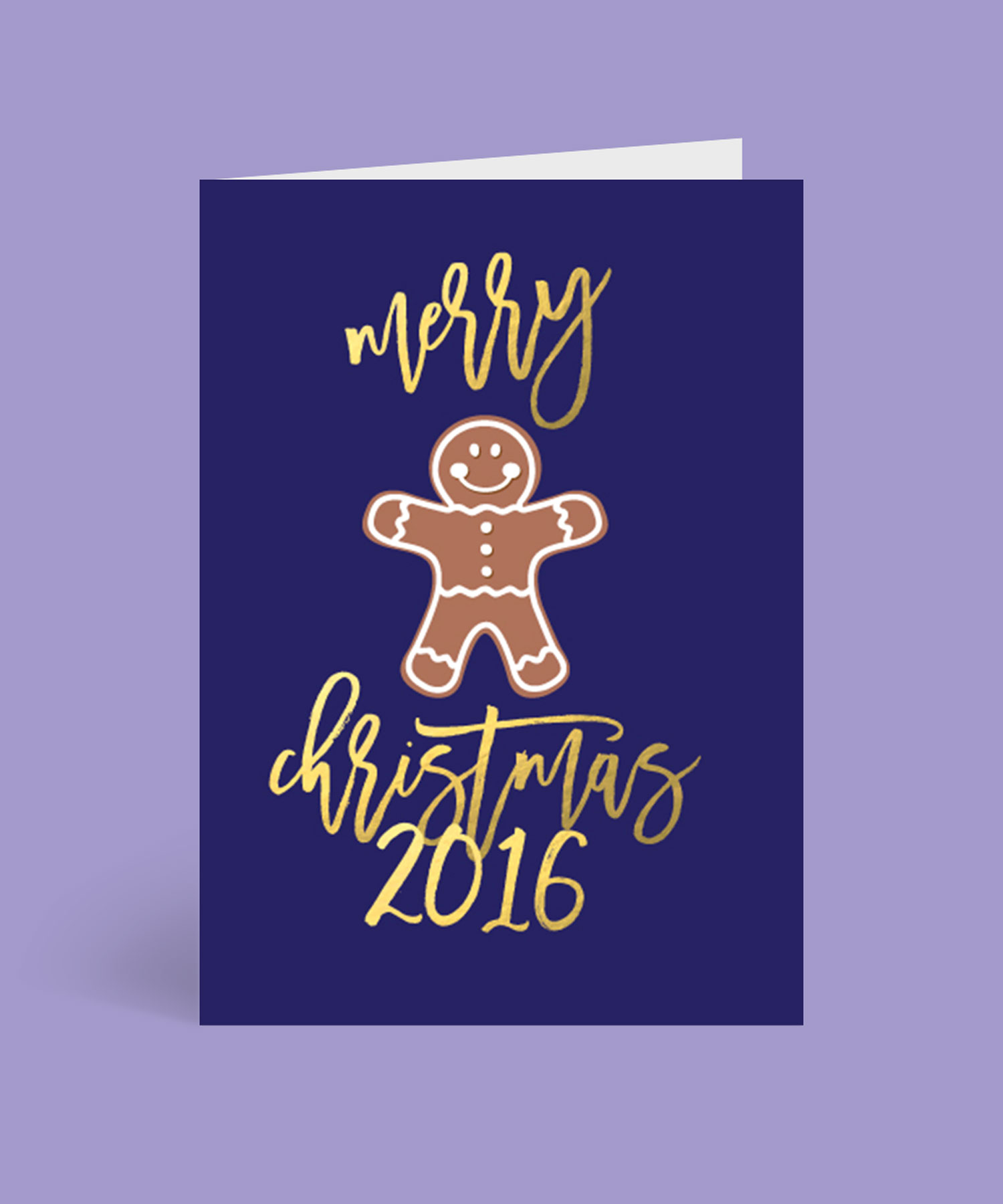 Gingerbread Cookies Type 1 Christmas Cards - Metallic Prints design preview