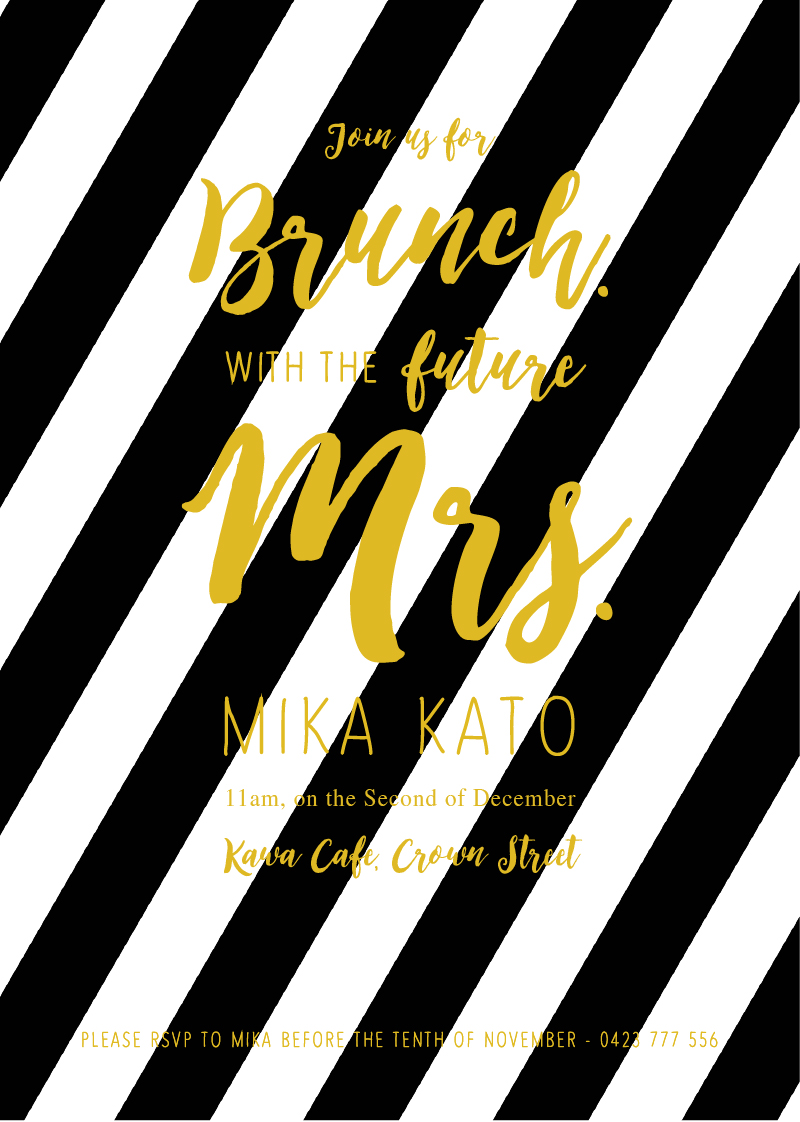 Brunch Bridal Shower Bridal Shower Invitations - Flat Foil design preview