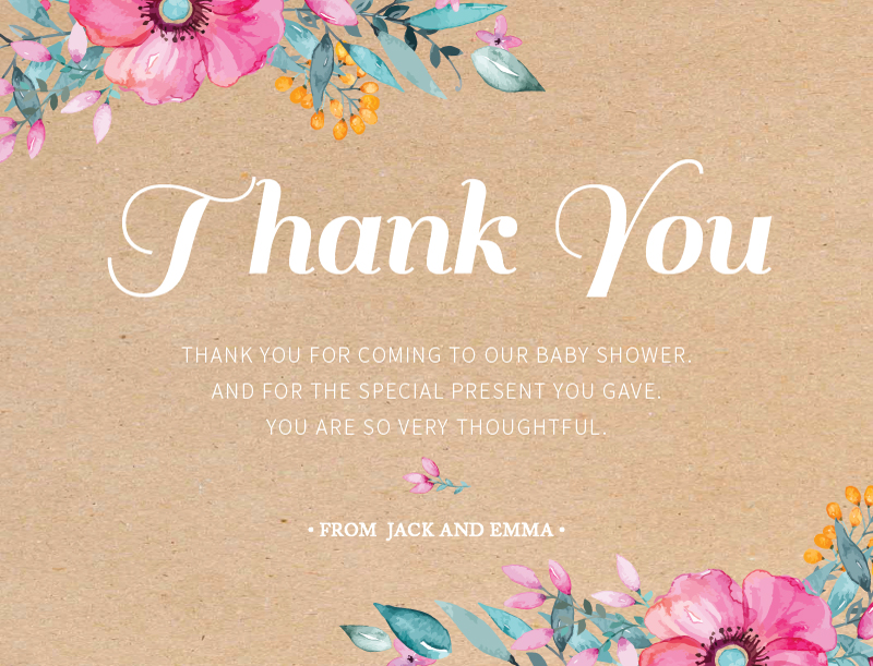 Unsere Blueme | DP | Baby Shower Thank You Cards