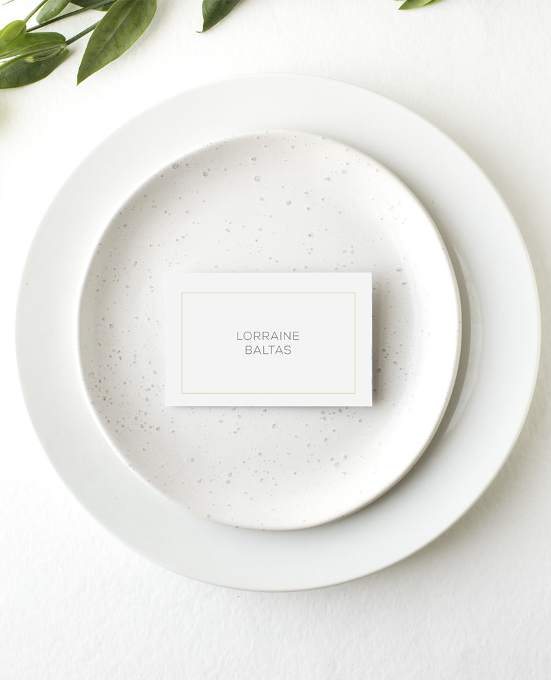 Diamond Love Wedding Place Cards - Flat Foil design preview