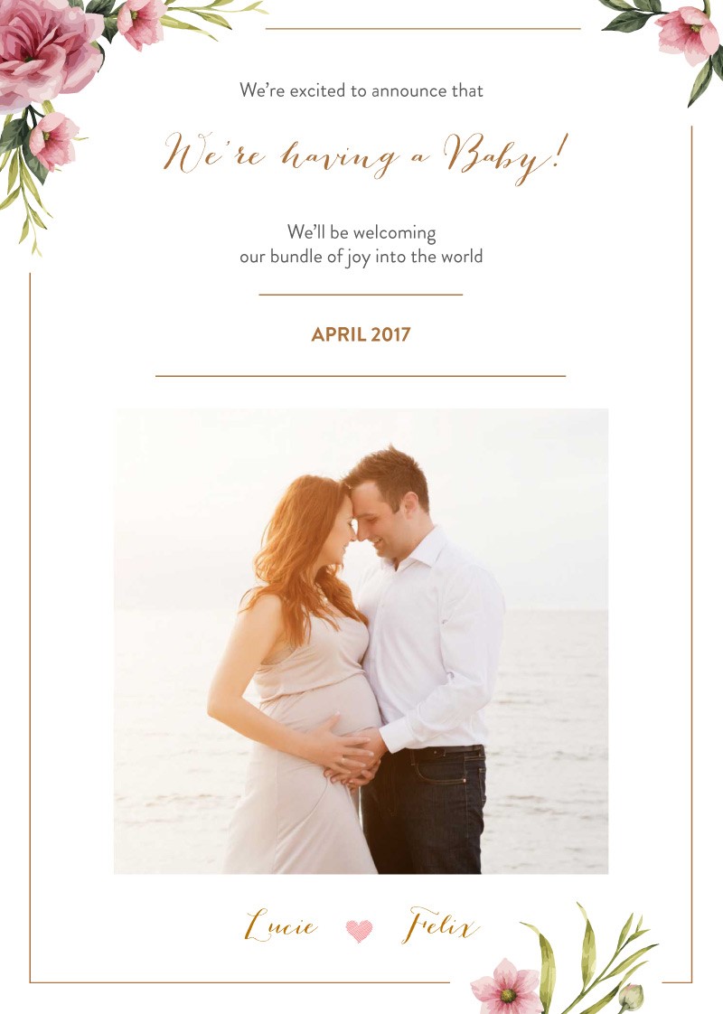 It's A Miracle Pregnancy Announcements - Flat Foil design preview