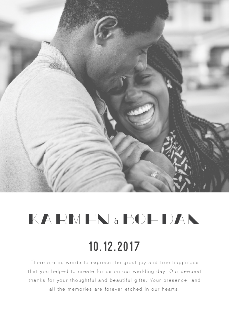 The Great Joy Wedding Thank You Cards - Digital Printing design preview