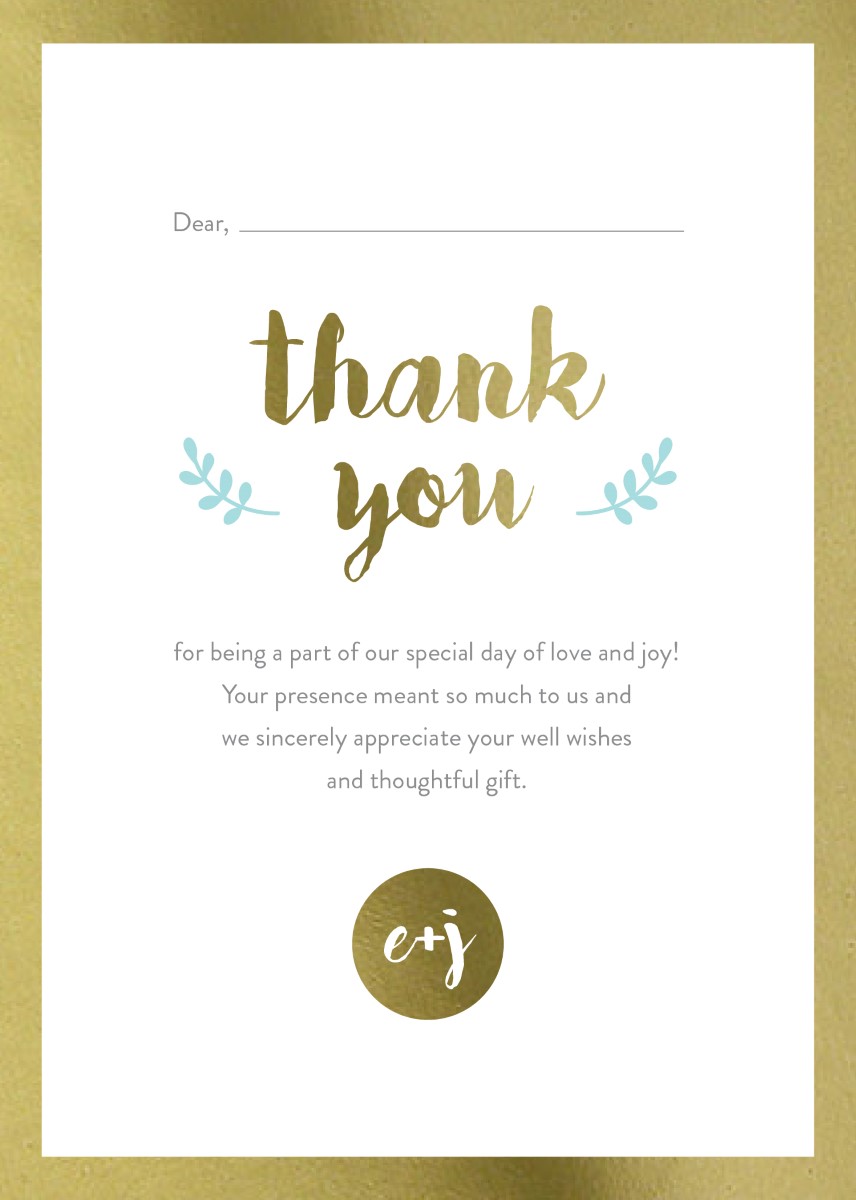 Naturals - Wedding Thank You Cards