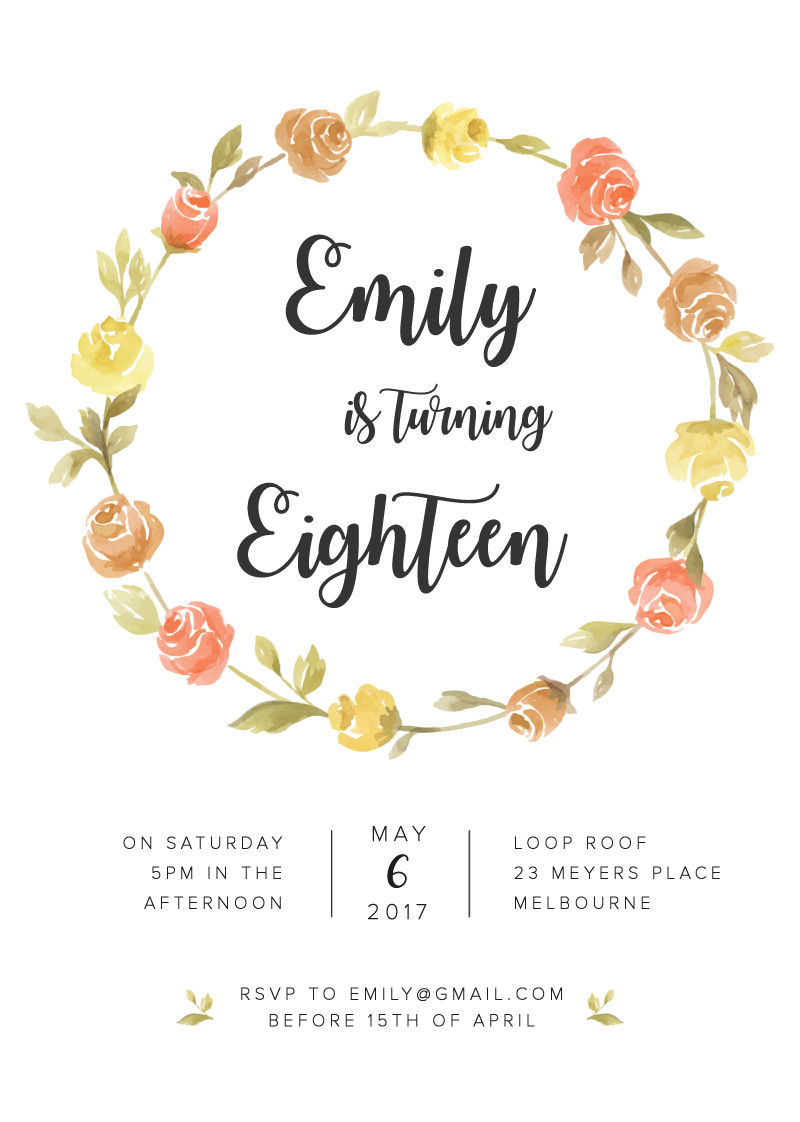 Sweet & Rustic - Birthday Invitations