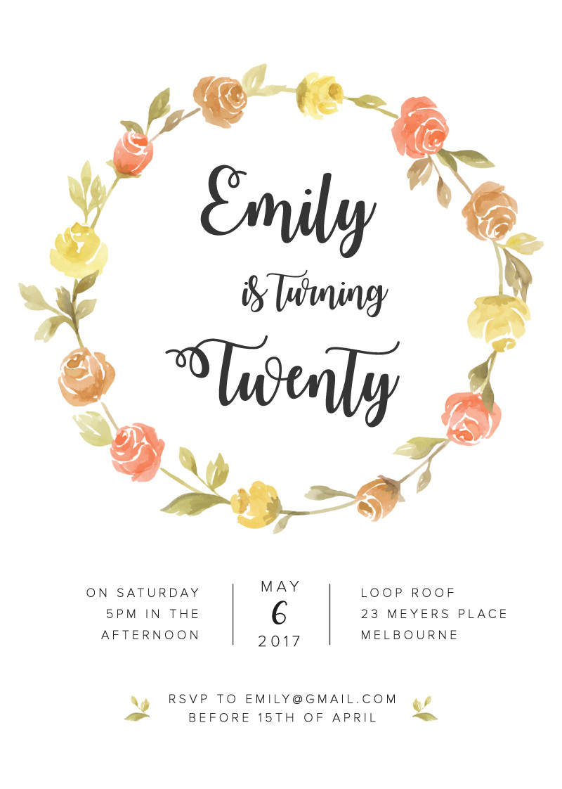 Sweet & Rustic - Birthday Invitations
