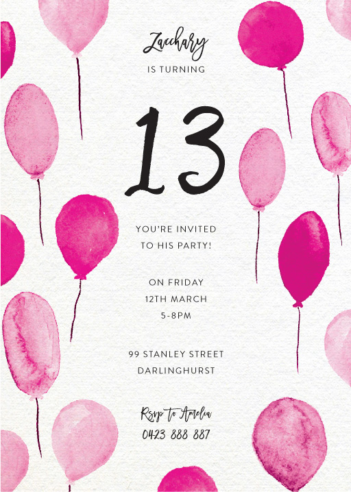 Birthday Invitations, Unique Birthday Invitations – tagged Birthday