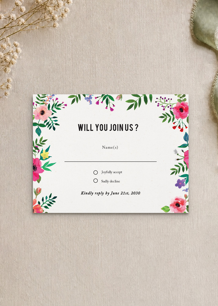 Flos Paradisi - RSVP Cards