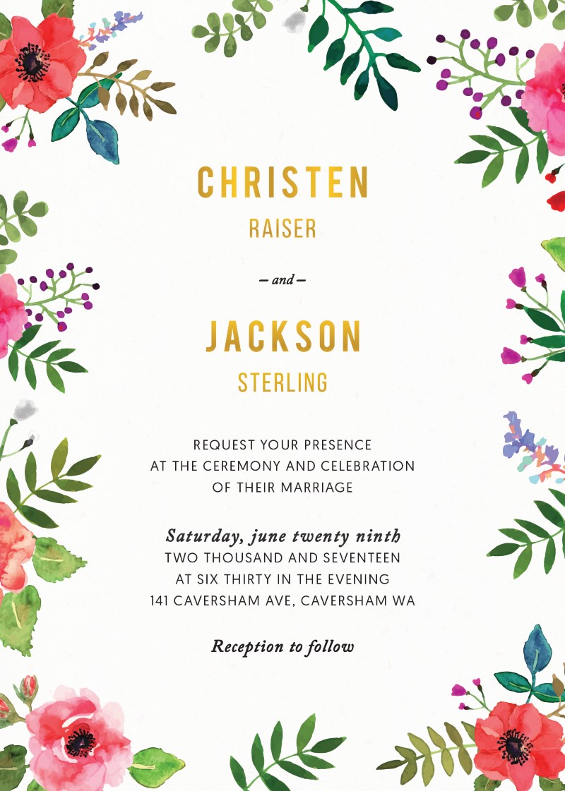 Flos Paradisi - Wedding Invitations