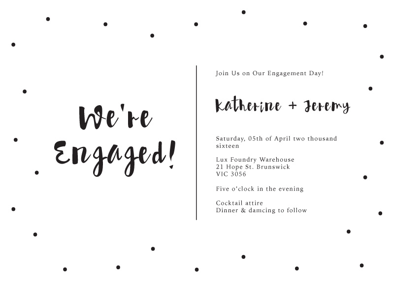 Dots - Engagement Invitations