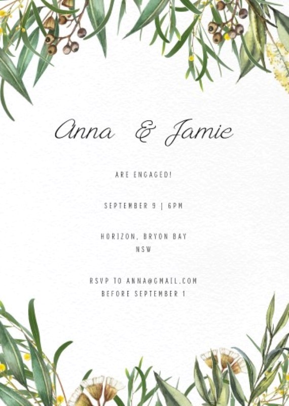 A Bouquet - Engagement Invitations