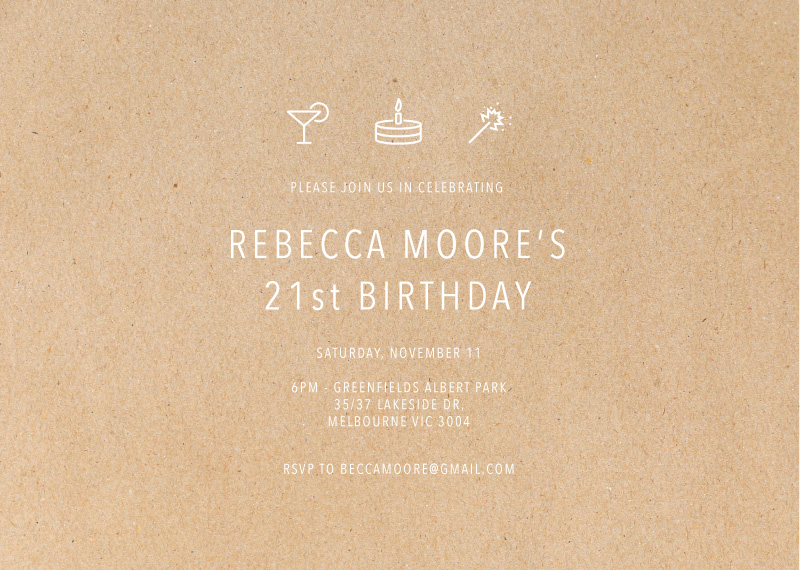 Customise Page Of Blow The Candles | White Ink | Birthday Invitations