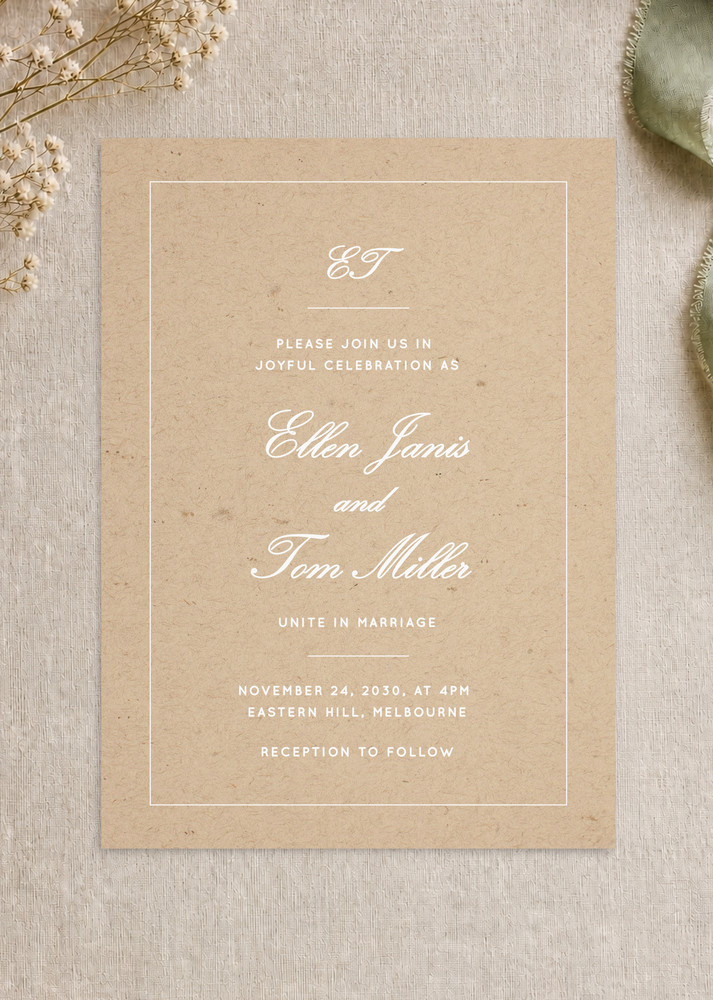 Into The Line - Wedding Invitations