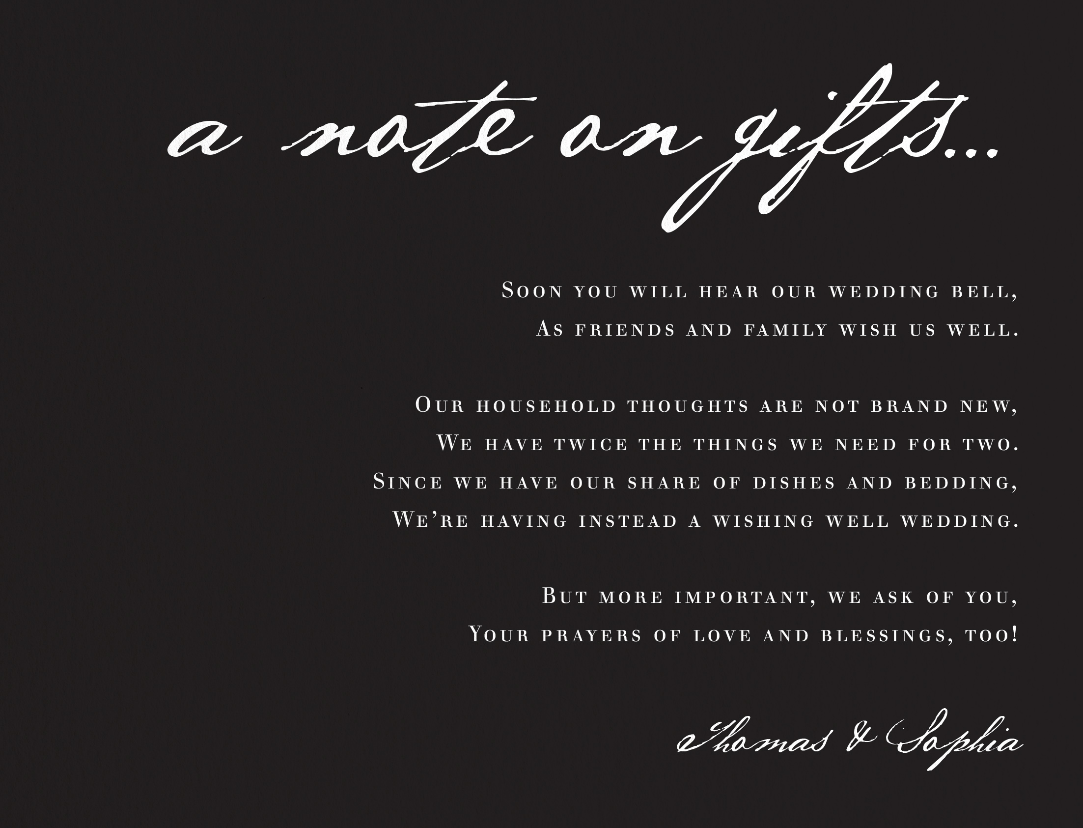 Simple Script Wishing Well - White Ink design preview