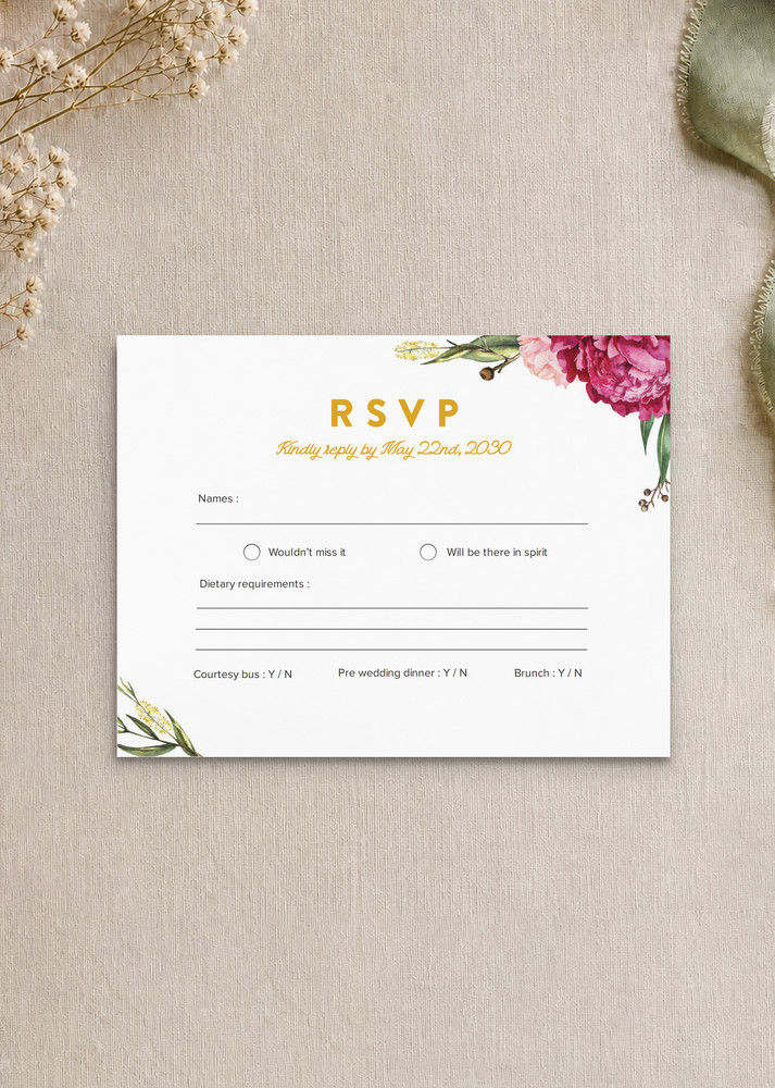 Garden Party - RSVP Cards