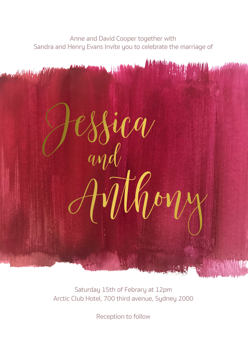 Pinot Noirs and Chardonnays - Wedding Invitations