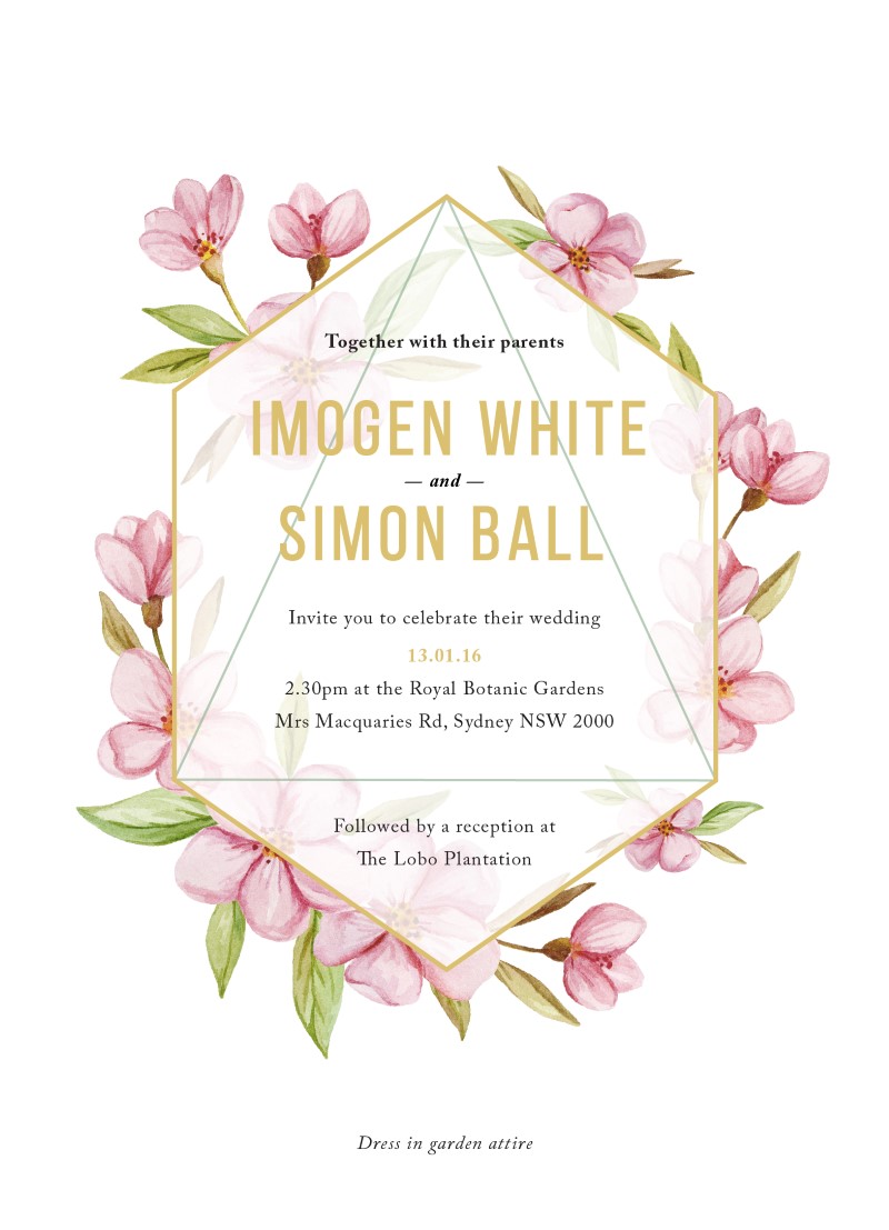 Wreath - Wedding Invitations