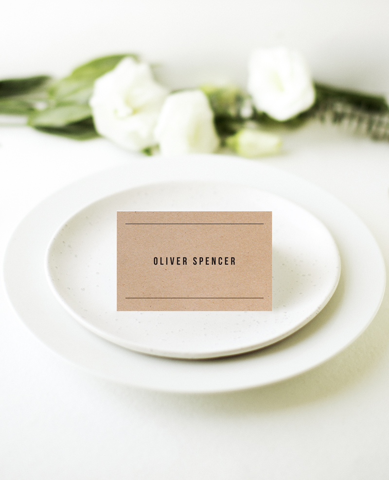 Line - Wedding Place Cards