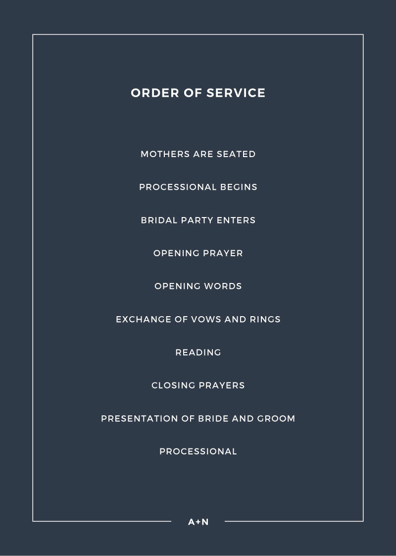 Simplicity Wedding Programs - Colour Stock + Foil design preview