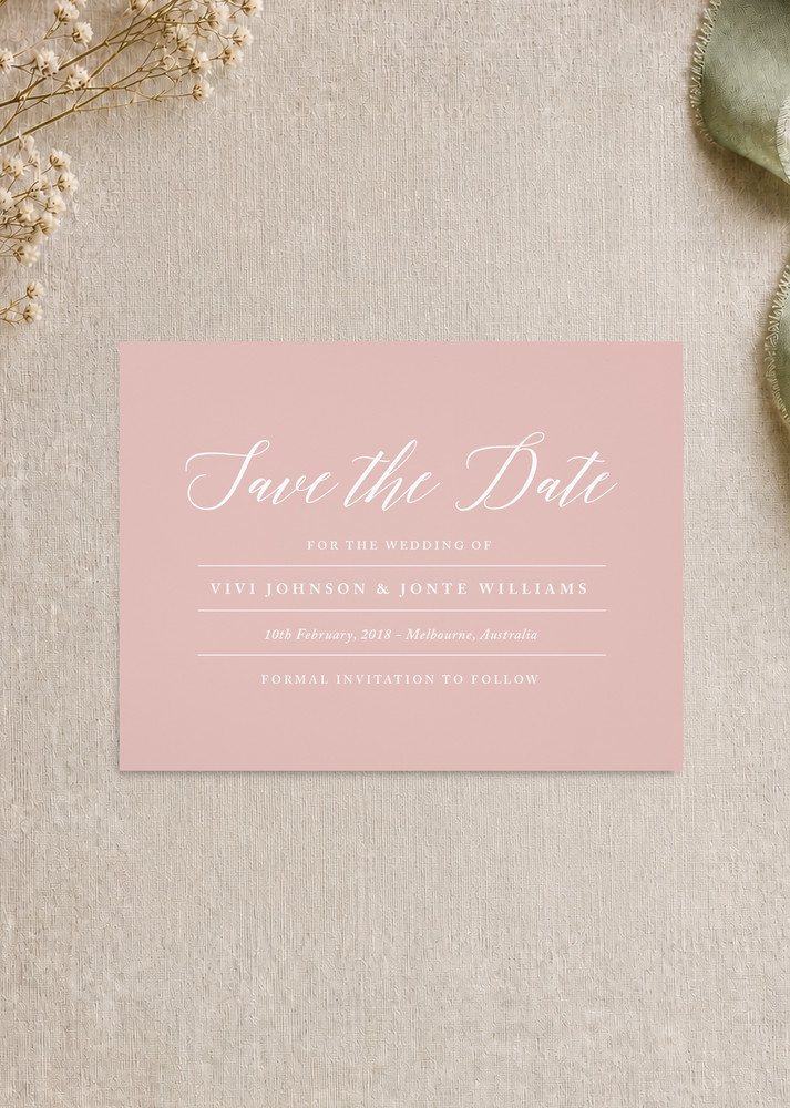 Pastel Script - Save The Date