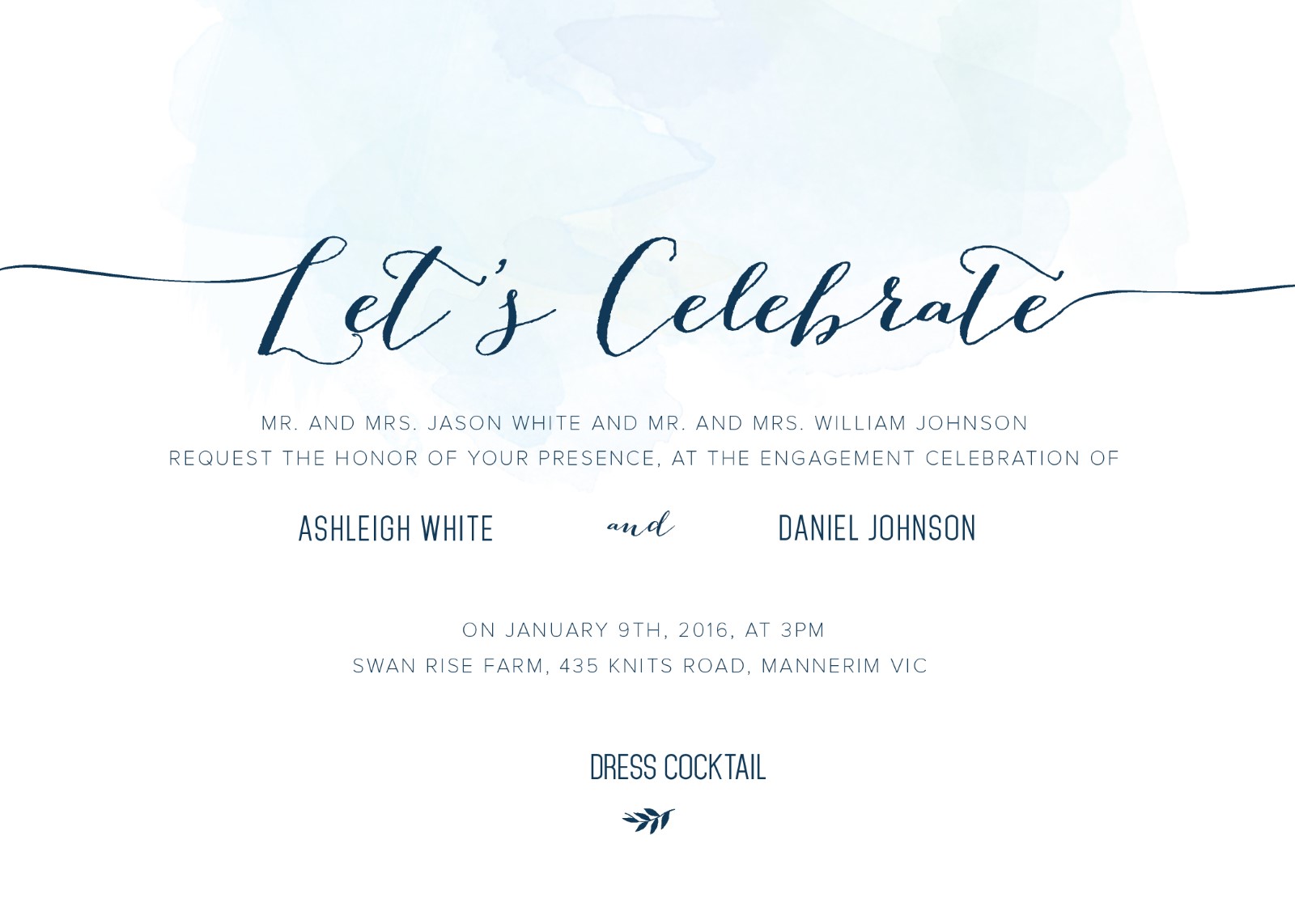 Clouds Engagement Invitations - Digital Printing design preview