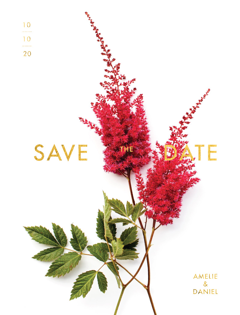 Blooming Red Save The Date - Foil Stamp design preview