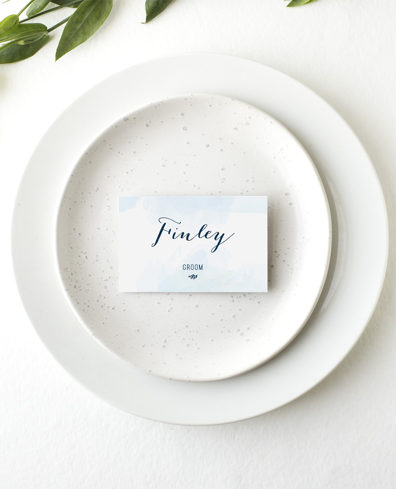Clouds Wedding Place Cards - Digital Printing design preview