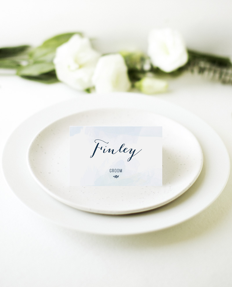Clouds Wedding Place Cards - Digital Printing design preview