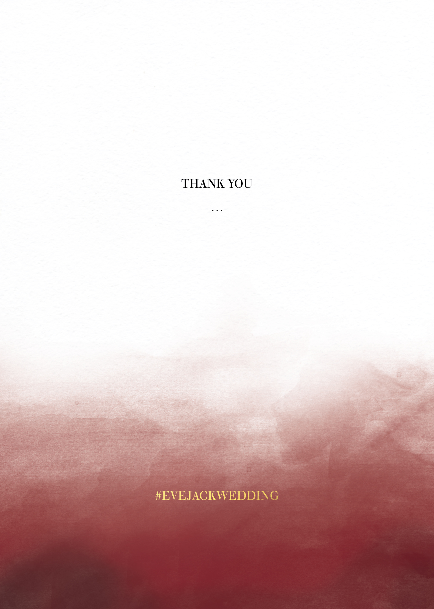 Maroon Love Wedding Thank You Cards - Foil Stamp design preview