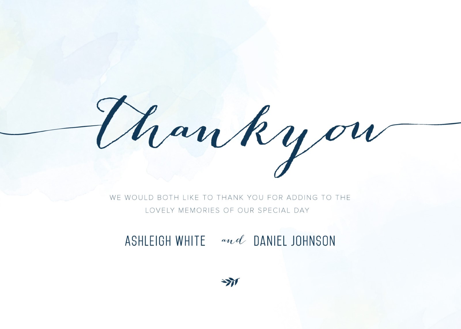 Clouds Wedding Thank You Cards - Digital Printing design preview